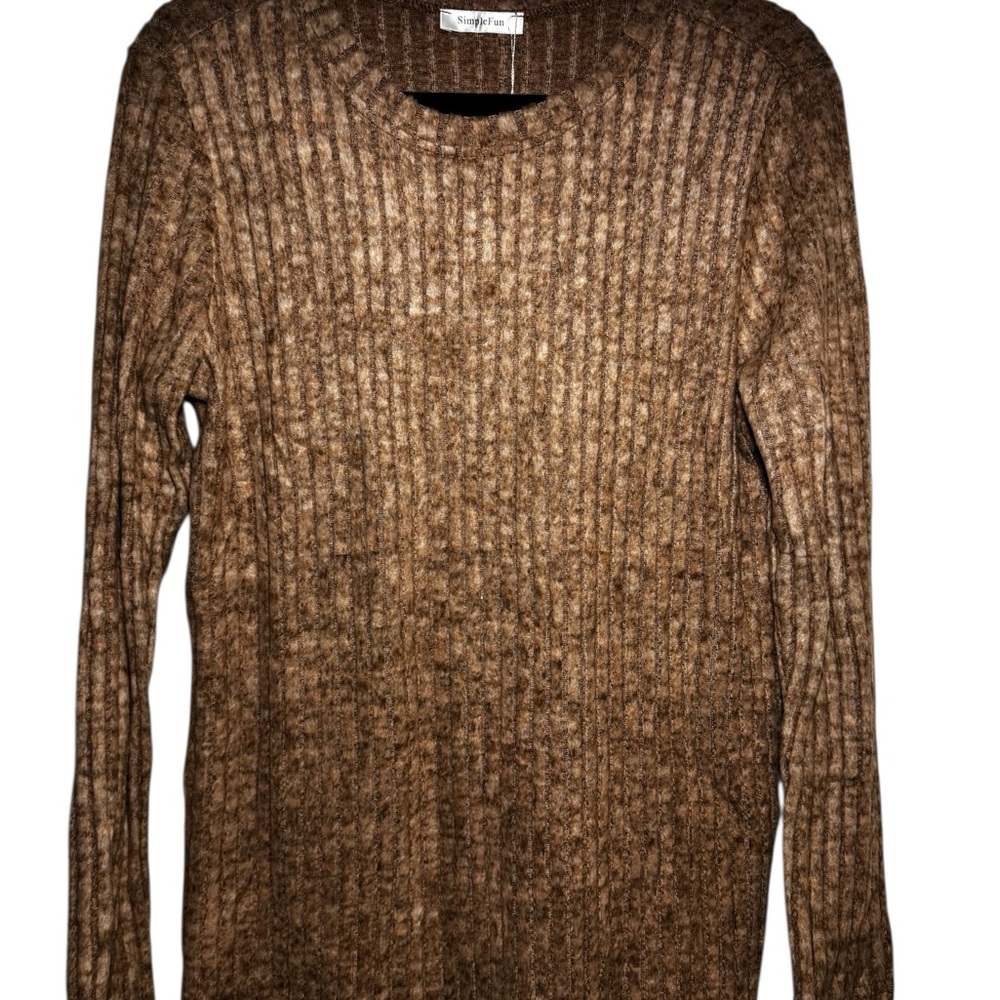 Simple Woman’s Tan Crewneck Sweater